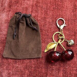 CHERRY AND HEART Bag Charm🍒